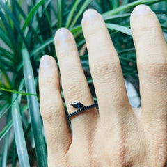 Sapphire Marquise "Defne Ocean Blue" Ring with by Selin Kent