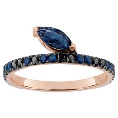 Sapphire Marquise "Defne Ocean Blue" Ring with by Selin Kent