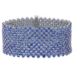 Sapphire Mesh Bracelet, 62.73 Carats