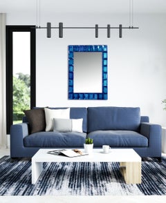 Specchio in vetro di Murano "Sapphire" in stile contemporaneo di Fratelli Tosi Murano