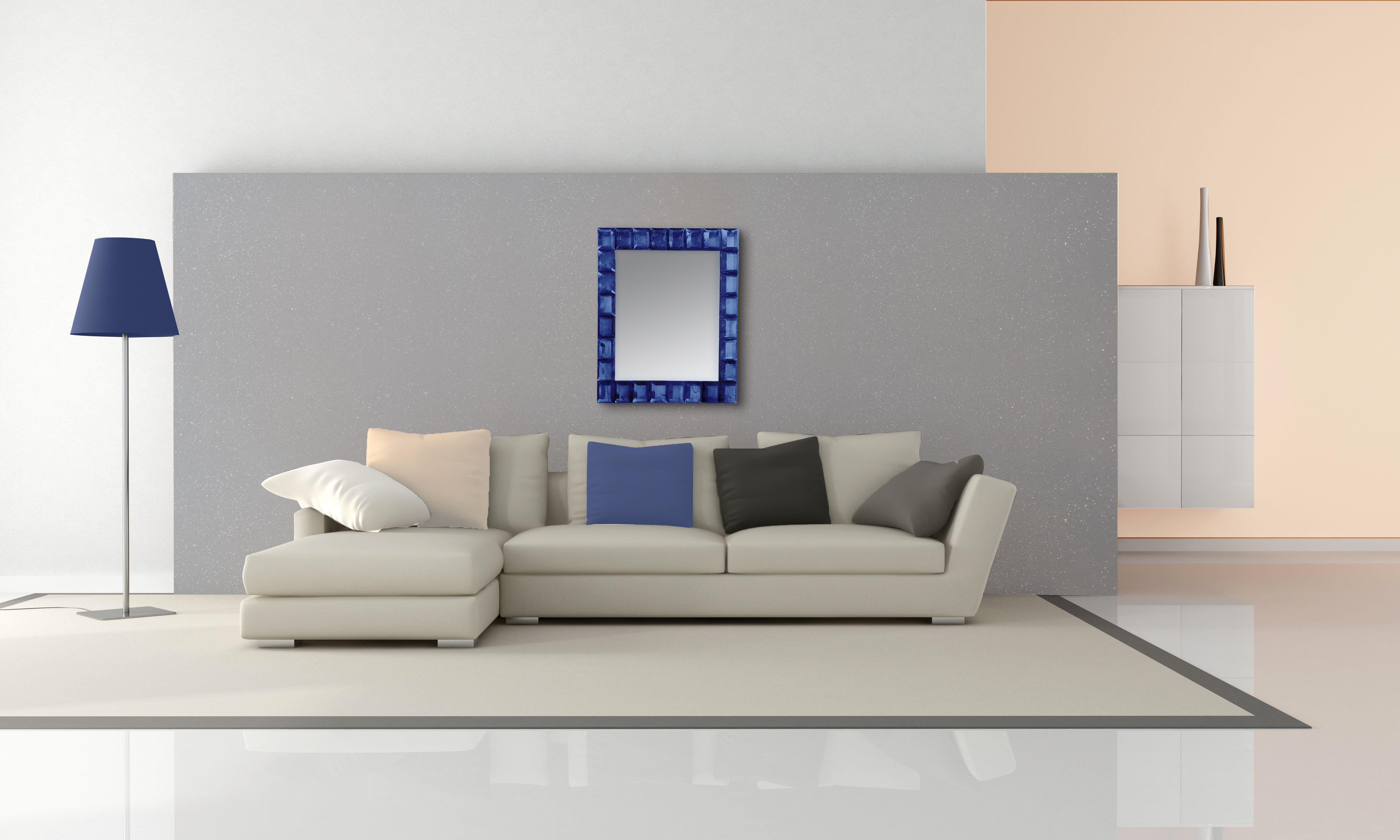 „Sapphire“ Muranoglas-Spiegel im zeitgenössischen Stil von Fratelli Tosi Murano (Italienisch) im Angebot