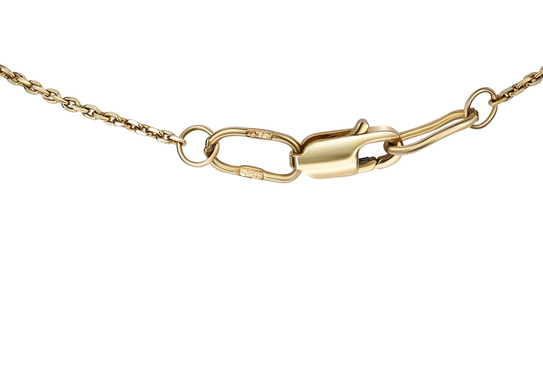 Saphir-Halskette mit Anhänger aus 14 Karat Gold, zertifizierter Herz-Saphir im Angebot 3