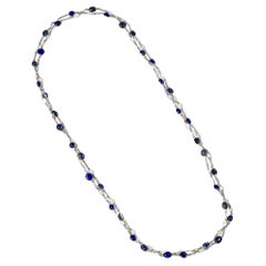 Sapphire & Opal Diamond By The Yard Necklace
