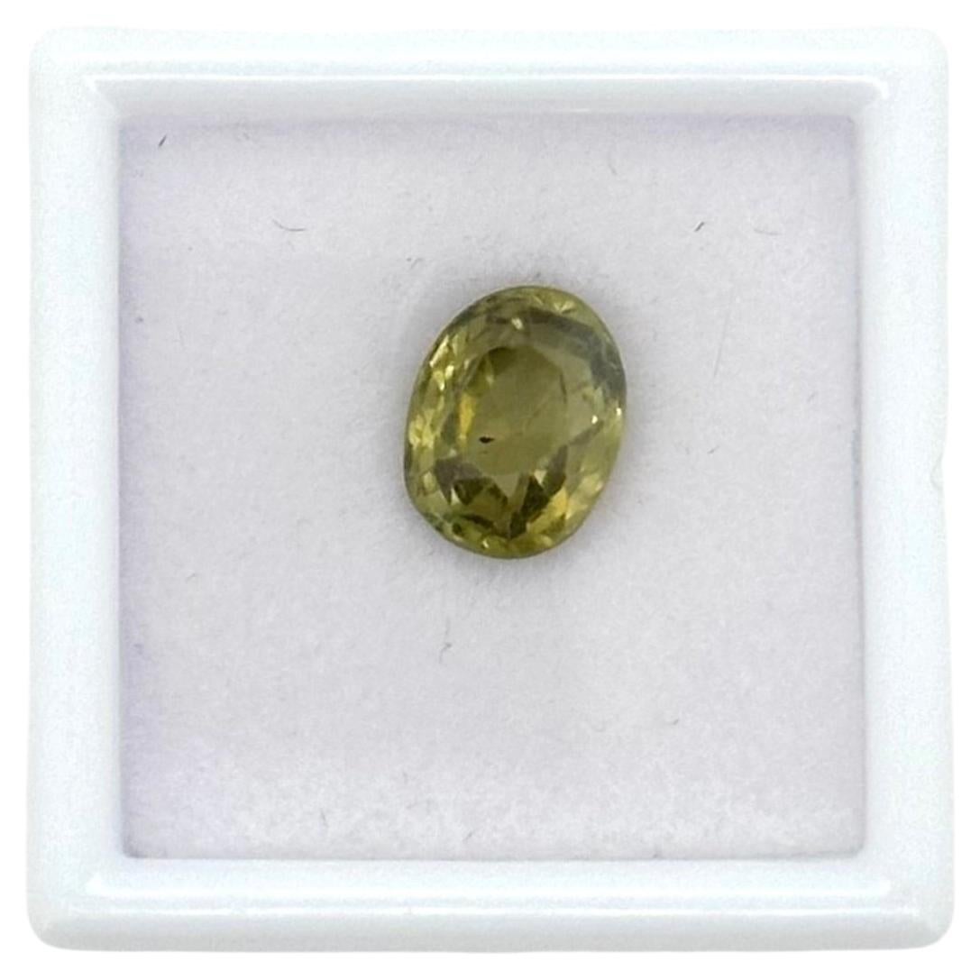 Zaffiro ovale da 2,47 carati, Ceylon (Sri Lanka), zaffiro verde naturale non trattato termicamente