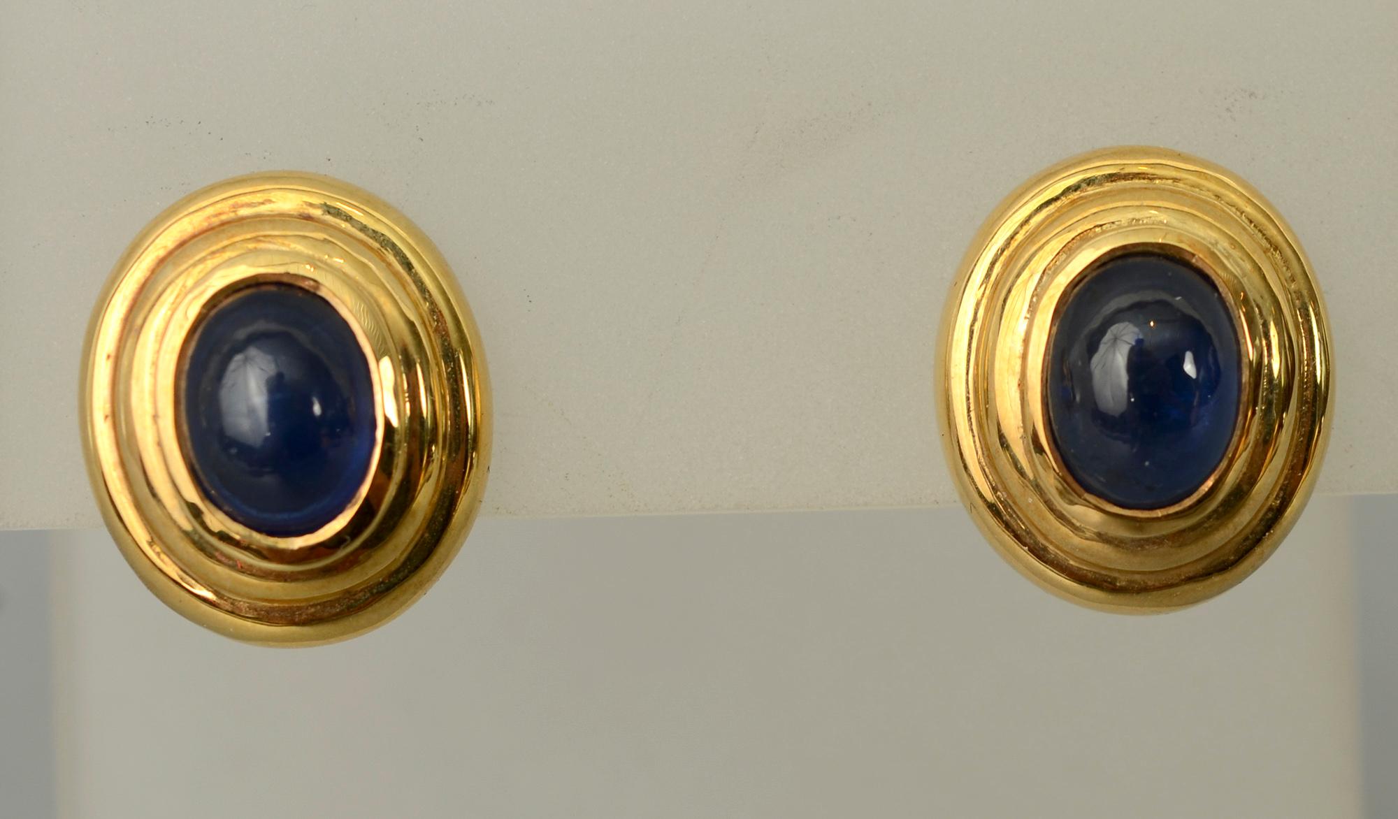 oval sapphire earrings