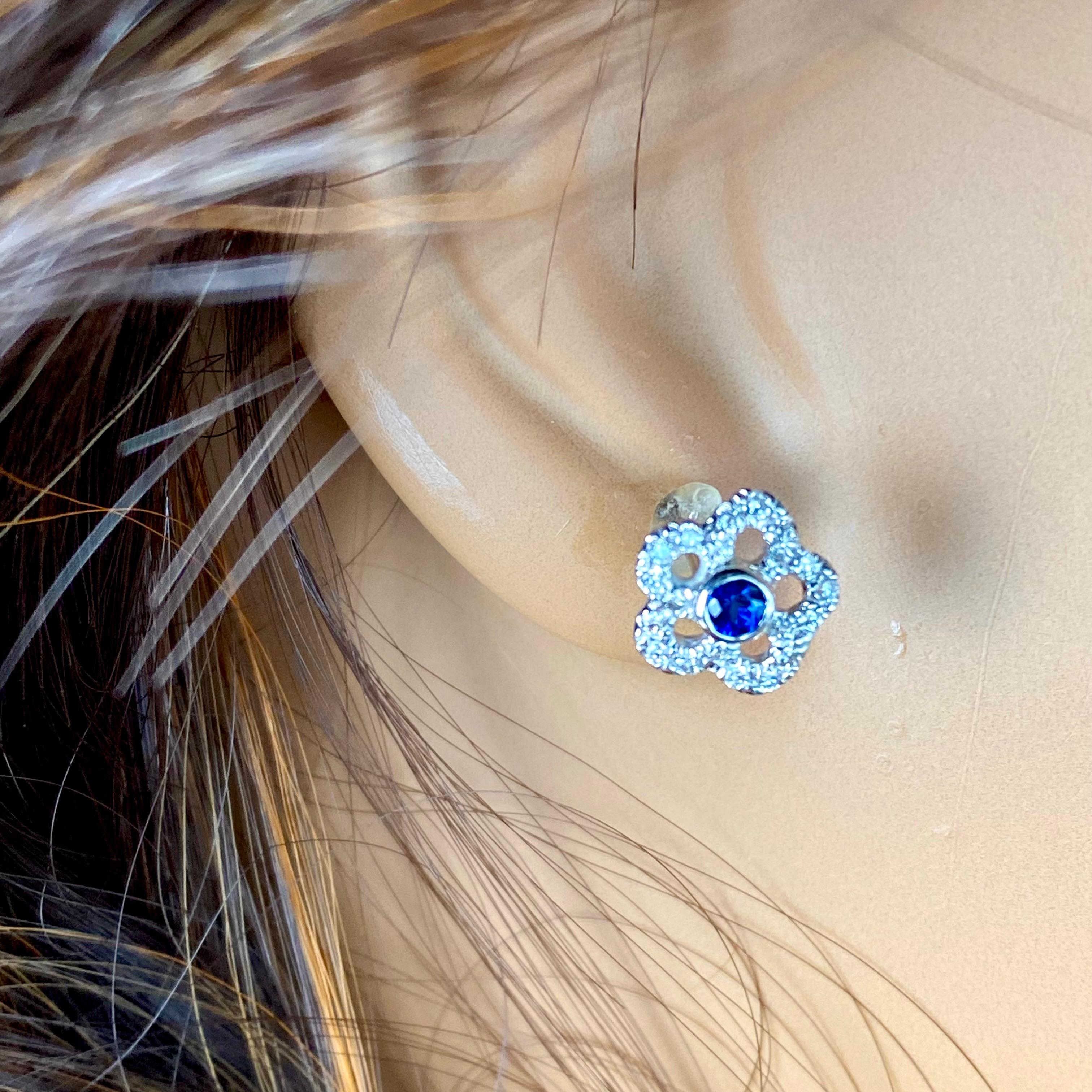 Introducing our exquisite Bright Blue Sapphire Pave Diamond Earrings, a stunning addition to our collection. Crafted with precision and elegance, these earrings feature a cluster of bright blue sapphires set in 14 karat white gold.
Key