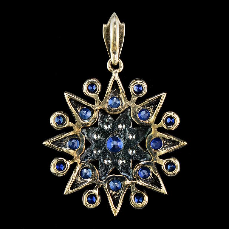 Round Cut Sapphire Pendant