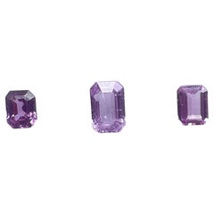 Sapphire Pink 4.45 Carats Octa Cut 3 Piece For Fine Jewelry Natural Gemstone