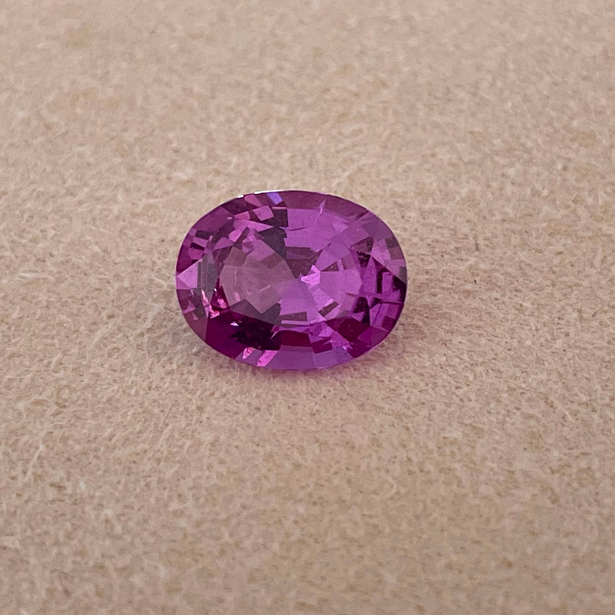 Sapphire Purple, 3.65ct, Heated, Madagascar In New Condition For Sale In Heimberg, CH