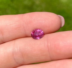 Saphir RARE COLOR 2.54Ct Rosa Natürlicher Edelstein, Ovalschliff, Kenia, GIA zertifiziert