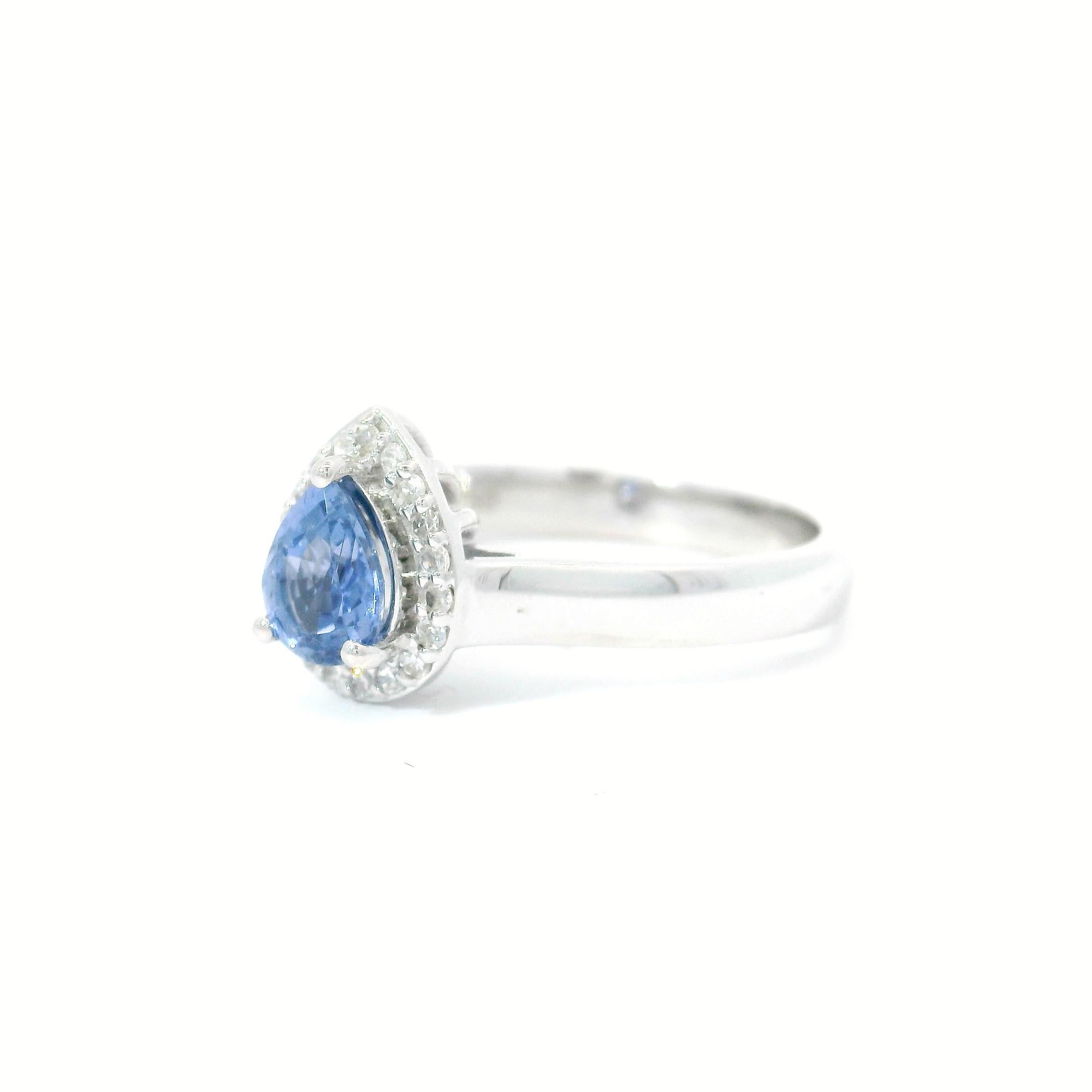 Pear Cut Sapphire Ring For Sale