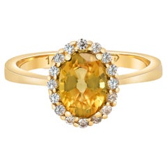 Used Sapphire ring with diamond halo. 