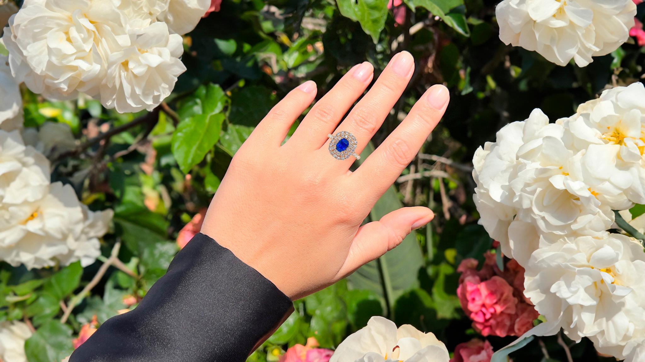 It comes with the Gemological Appraisal by GIA GG/AJP
All Gemstones are Natural
Sapphire = 1.36 Carat
48 Diamonds = 0.71 Carats
Metal: 14K Yellow Gold
Ring Size: 6.5* US
*It can be resized complimentary