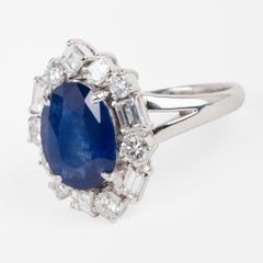 Sapphire Ring with Diamonds