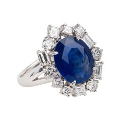 Sapphire Ring with Diamonds