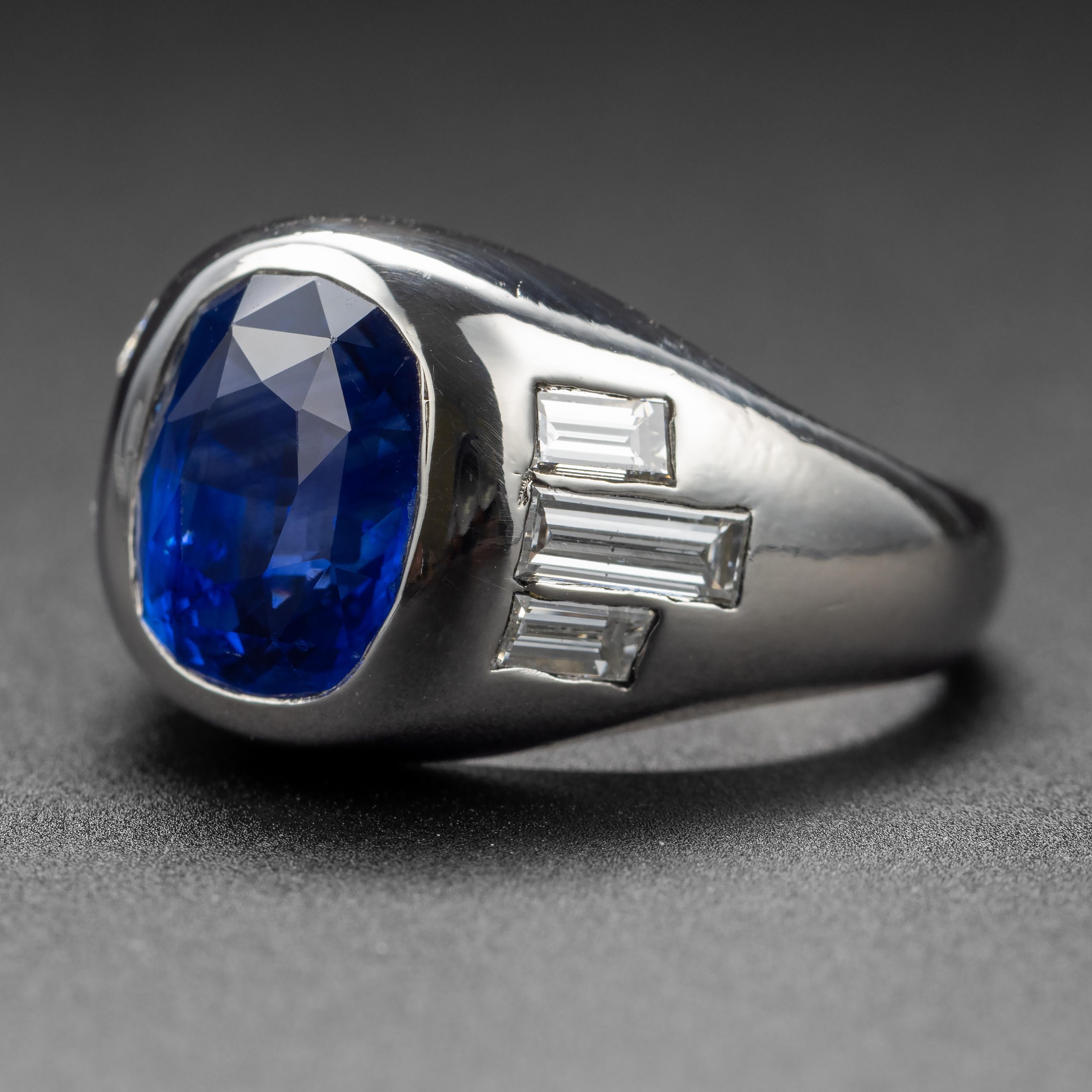 mens platinum sapphire ring