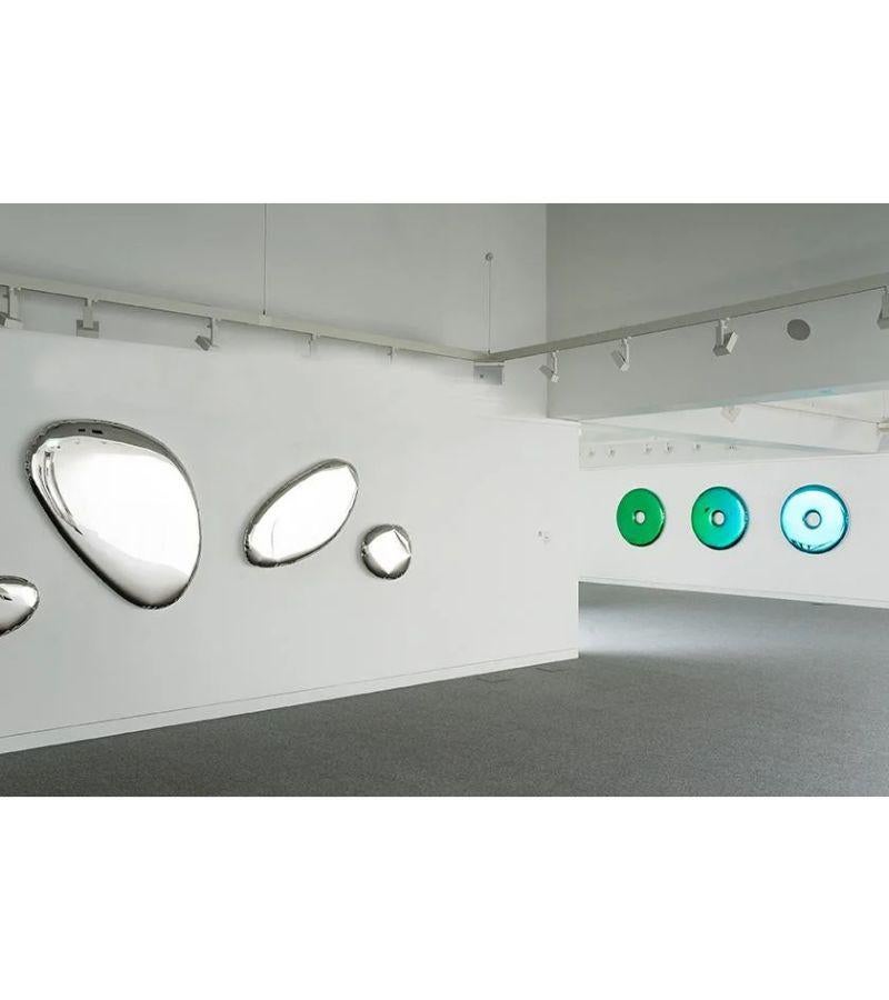 Organique Miroir mural Rondo 75 saphir de Zieta en vente