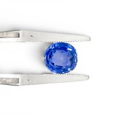 Sapphire Round Cushion Cut 3.48 ct Sri Lanka (Ceylon) No-Heat Natural Sapphire
