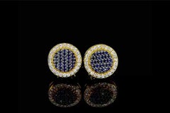 Sapphire Round Shape Earrings