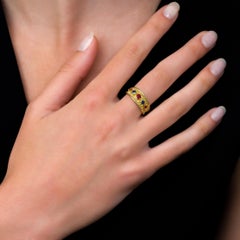 Sapphire Rubies Byzantine Gold Ring