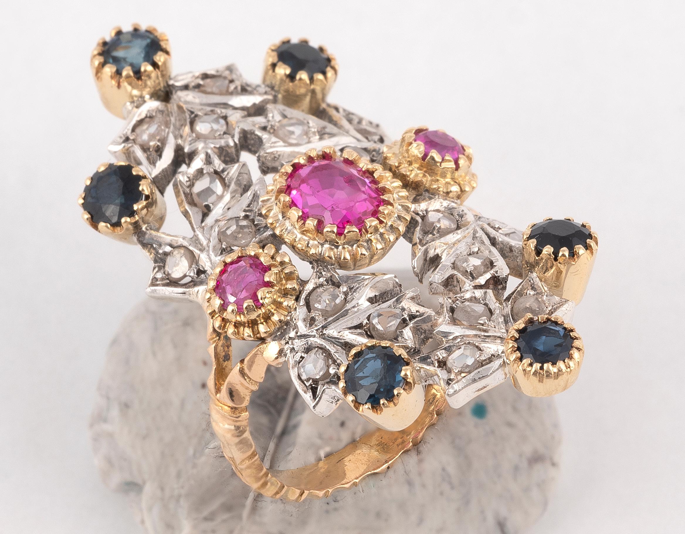 ruby and saphire ring