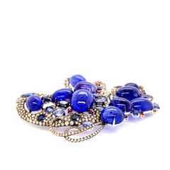 Sapphire Ruby Diamond and Tanzanite Butterfly Brooch