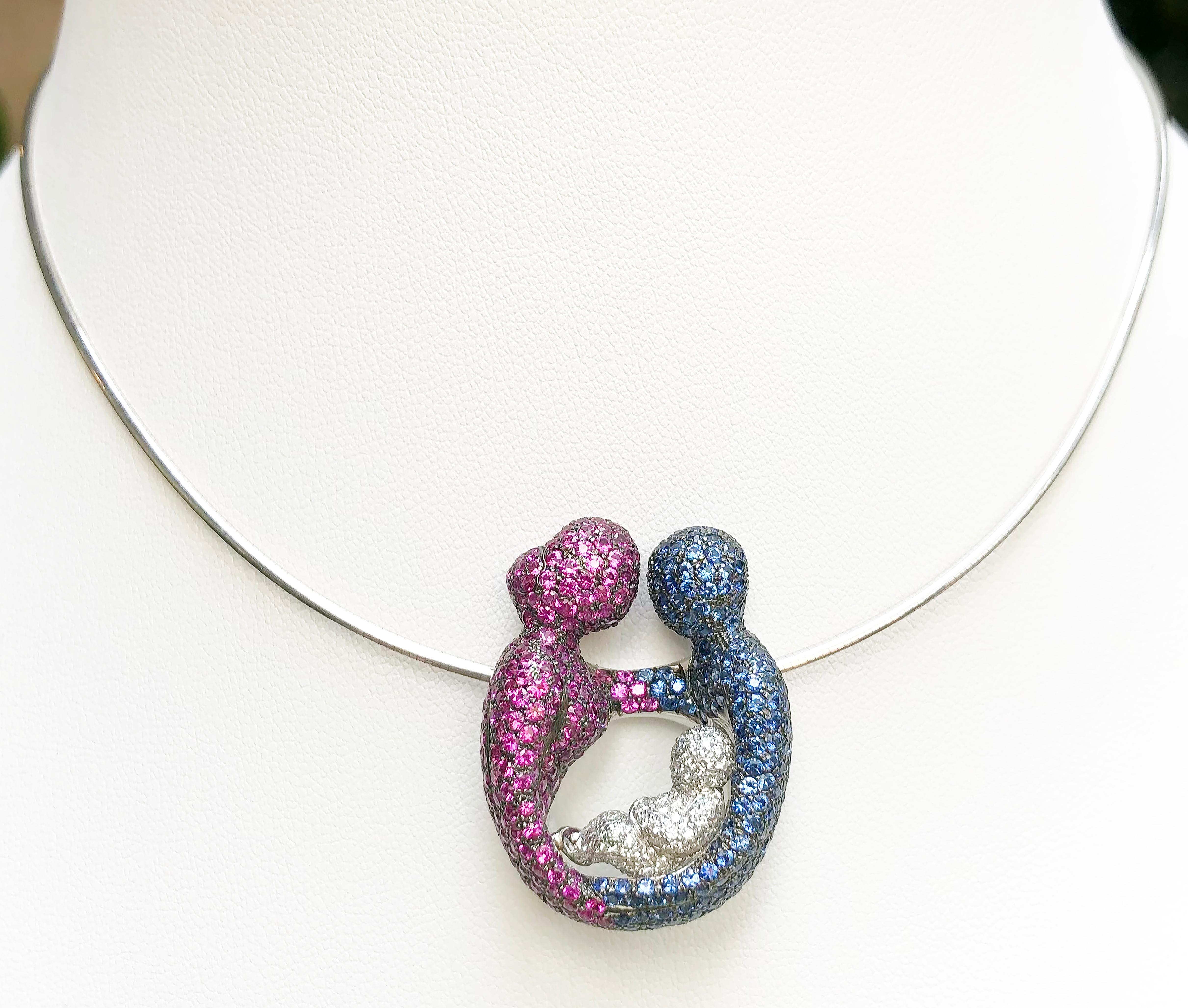 sapphire necklace for child
