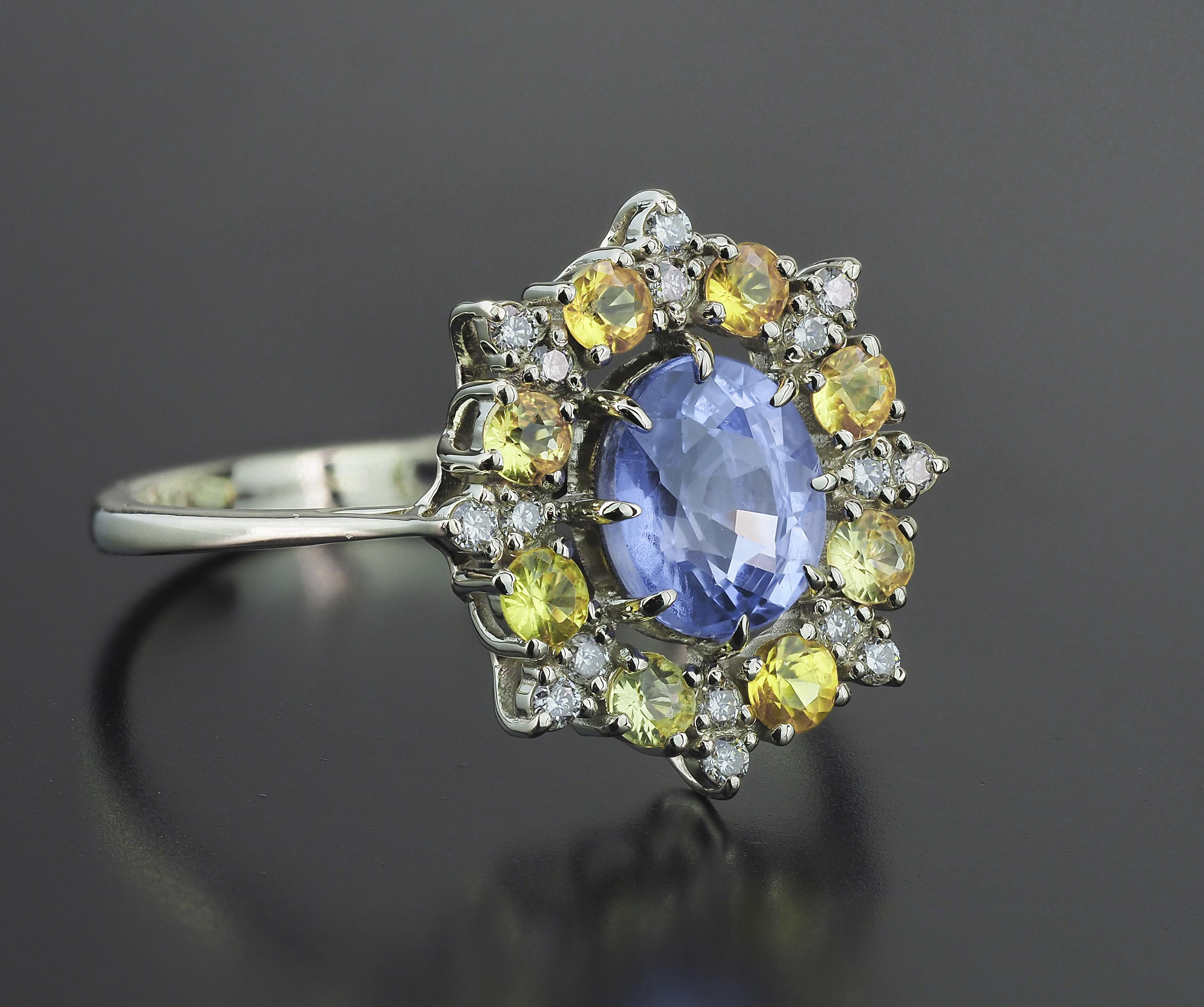 in vendita:  Zaffiro, anello in oro massiccio 14k. 2