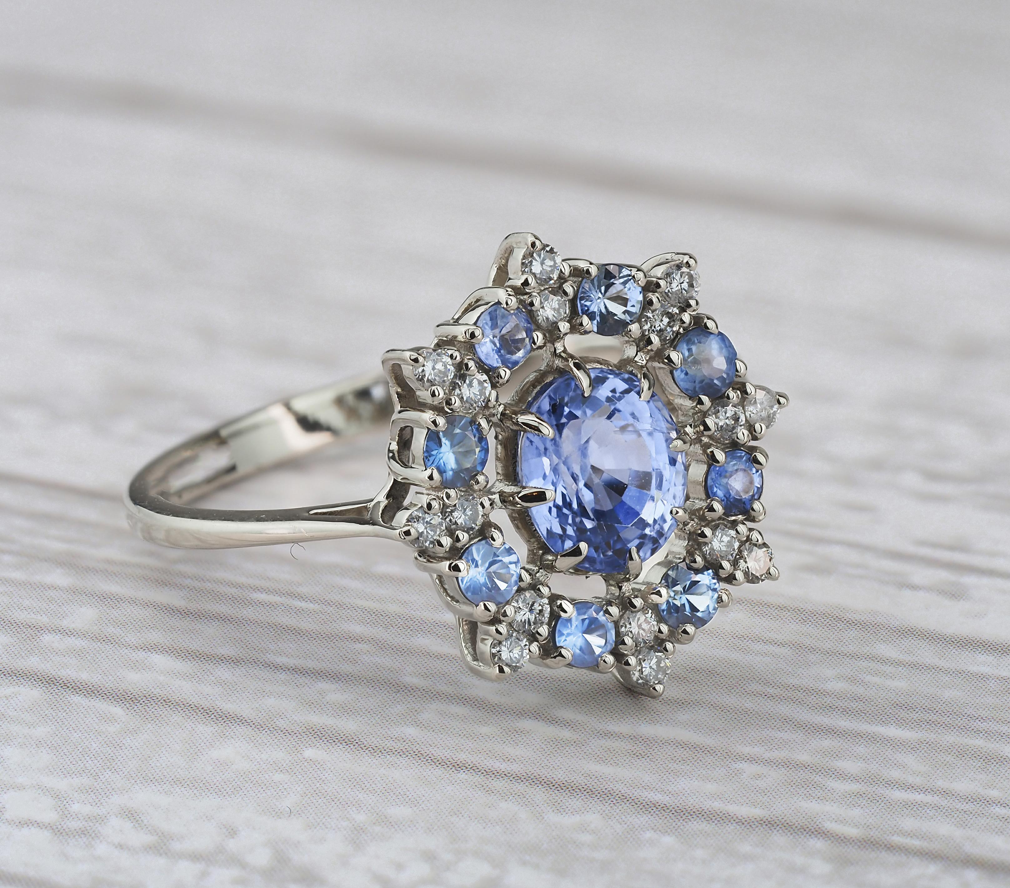 in vendita:  Zaffiro, anello in oro massiccio 14k. 7