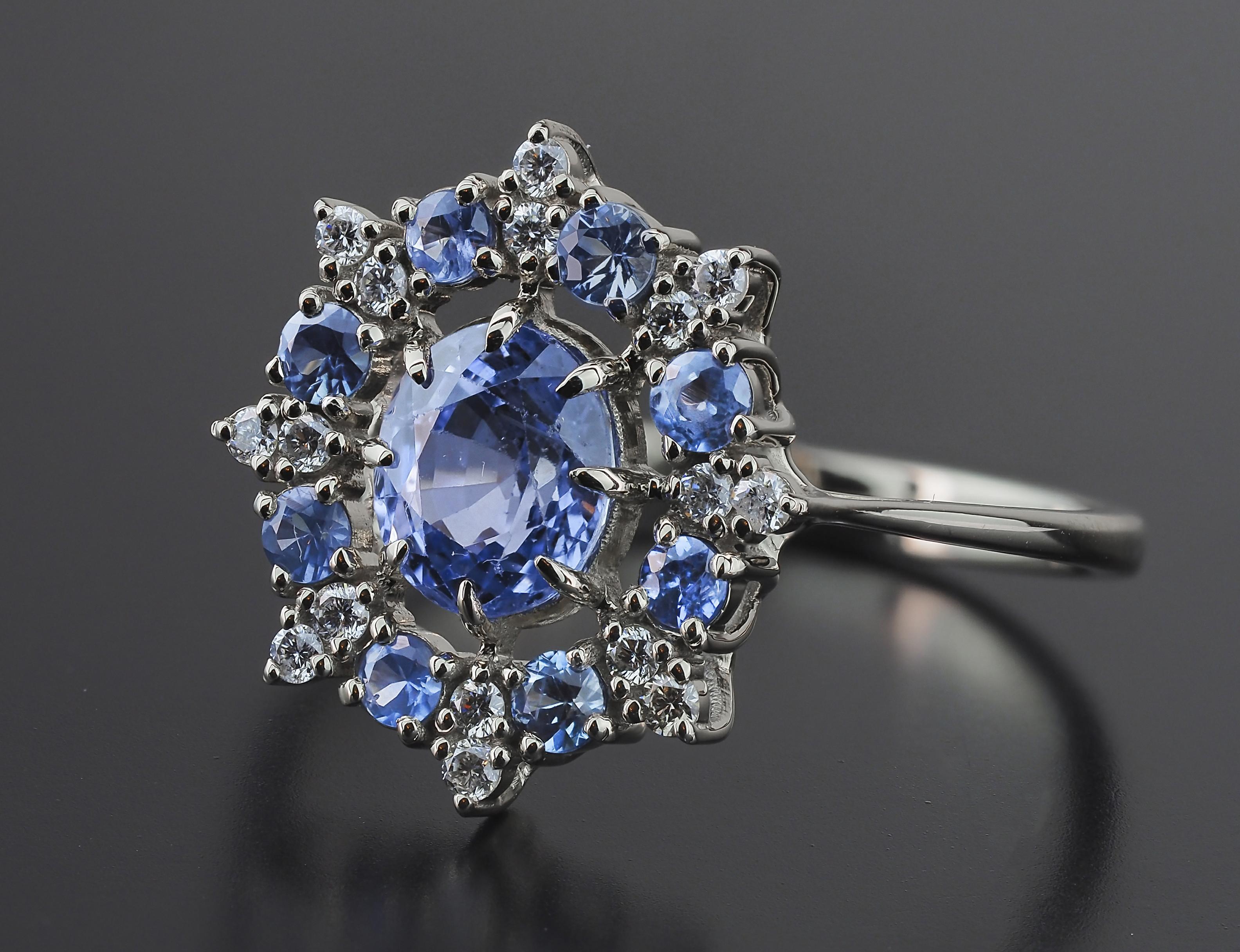 Im Angebot: Saphir, Saphire Ring. () 4