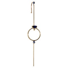 Sapphire Seeing Eye Needle Pin Earring