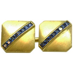 Sapphire Set Square Cufflinks