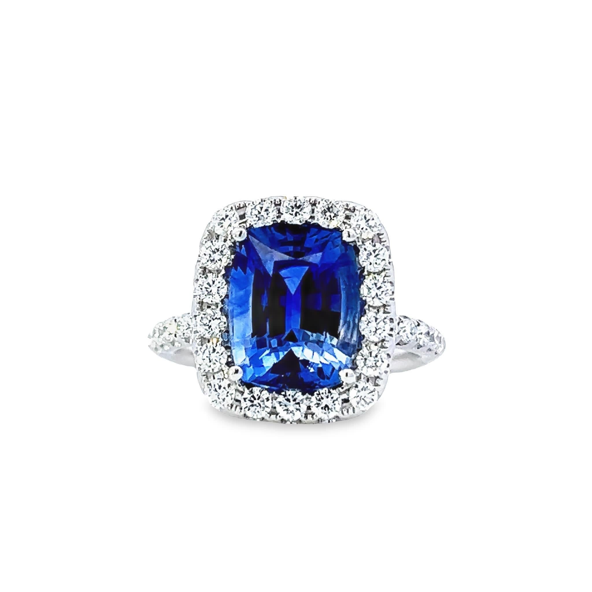 Sapphire sparkle diamond ring