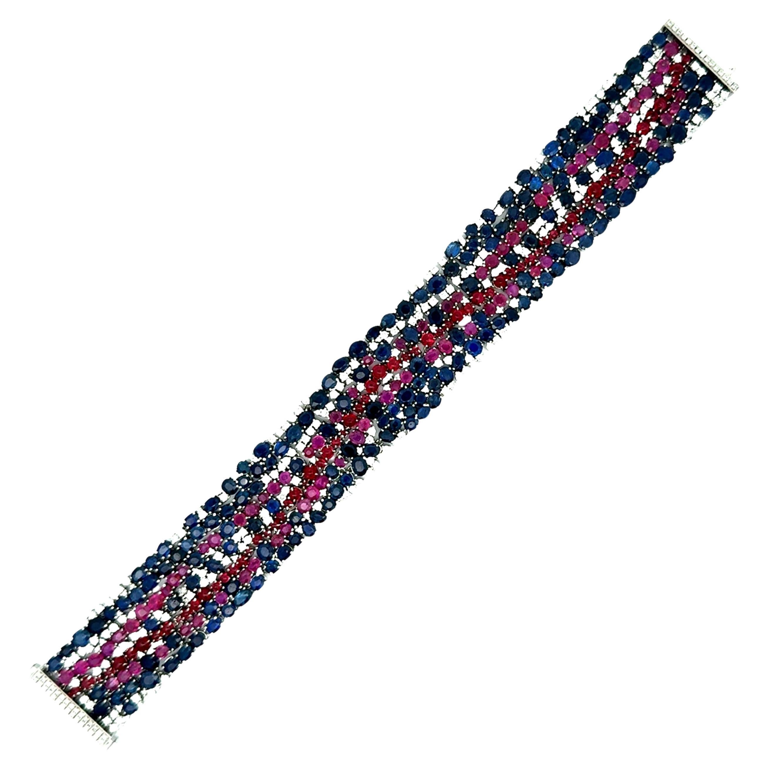 Zafiro Espinela Diamante Pulsera de Platino, Certificado GIA Sin Calor en venta
