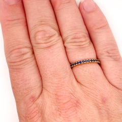 Sapphire Stackable September Birthstone 2mm Band 14K Gold Wedding, Stack LR50889