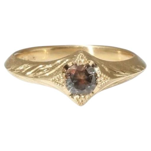 Sapphire Star Ring in 18K Yellow Gold & Montana Sapphire by Alice Son For Sale
