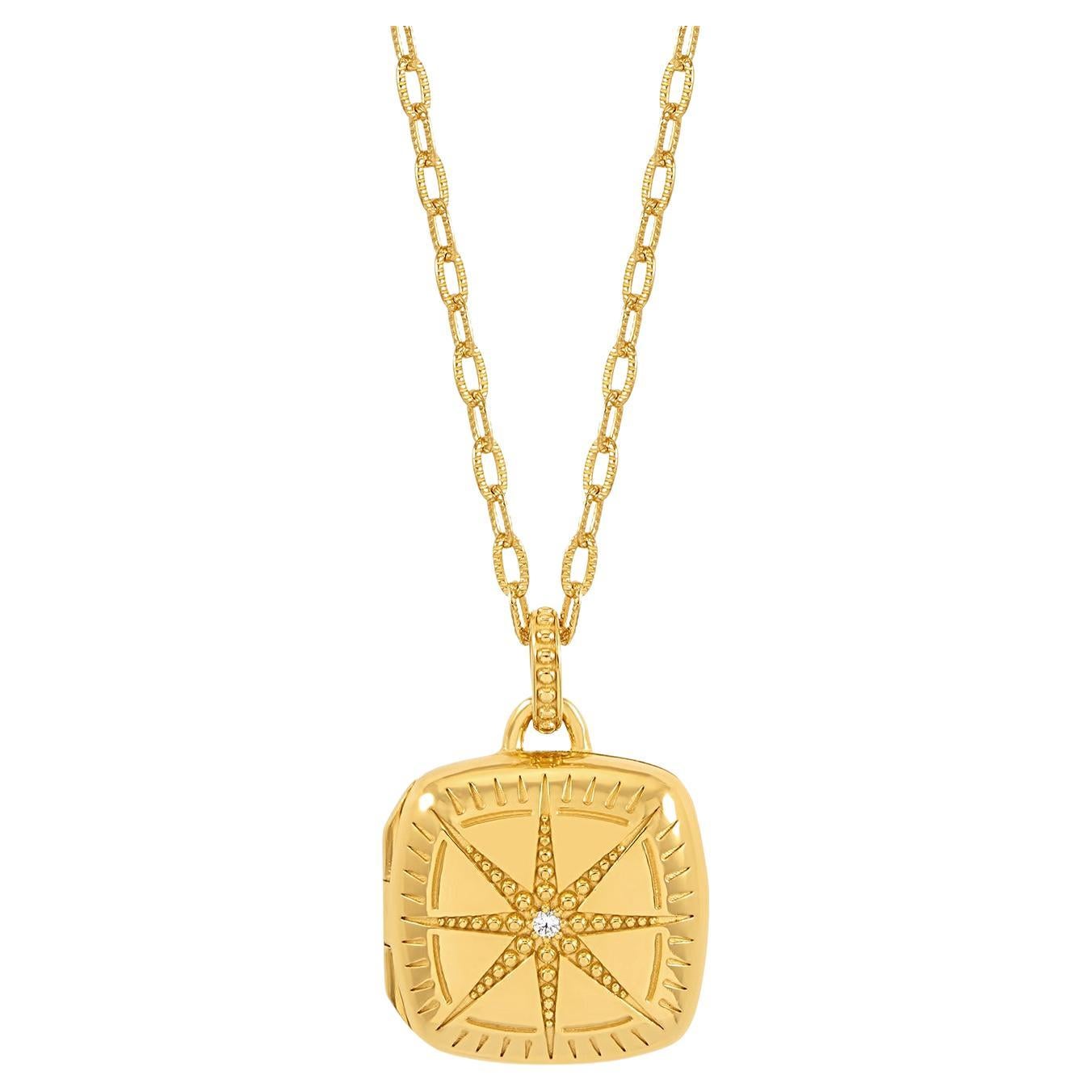 Médaillon Stellaire en saphir en or 18ct Vermeil