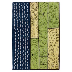 "Sapphire Streams" Handmade Rug from Nepal