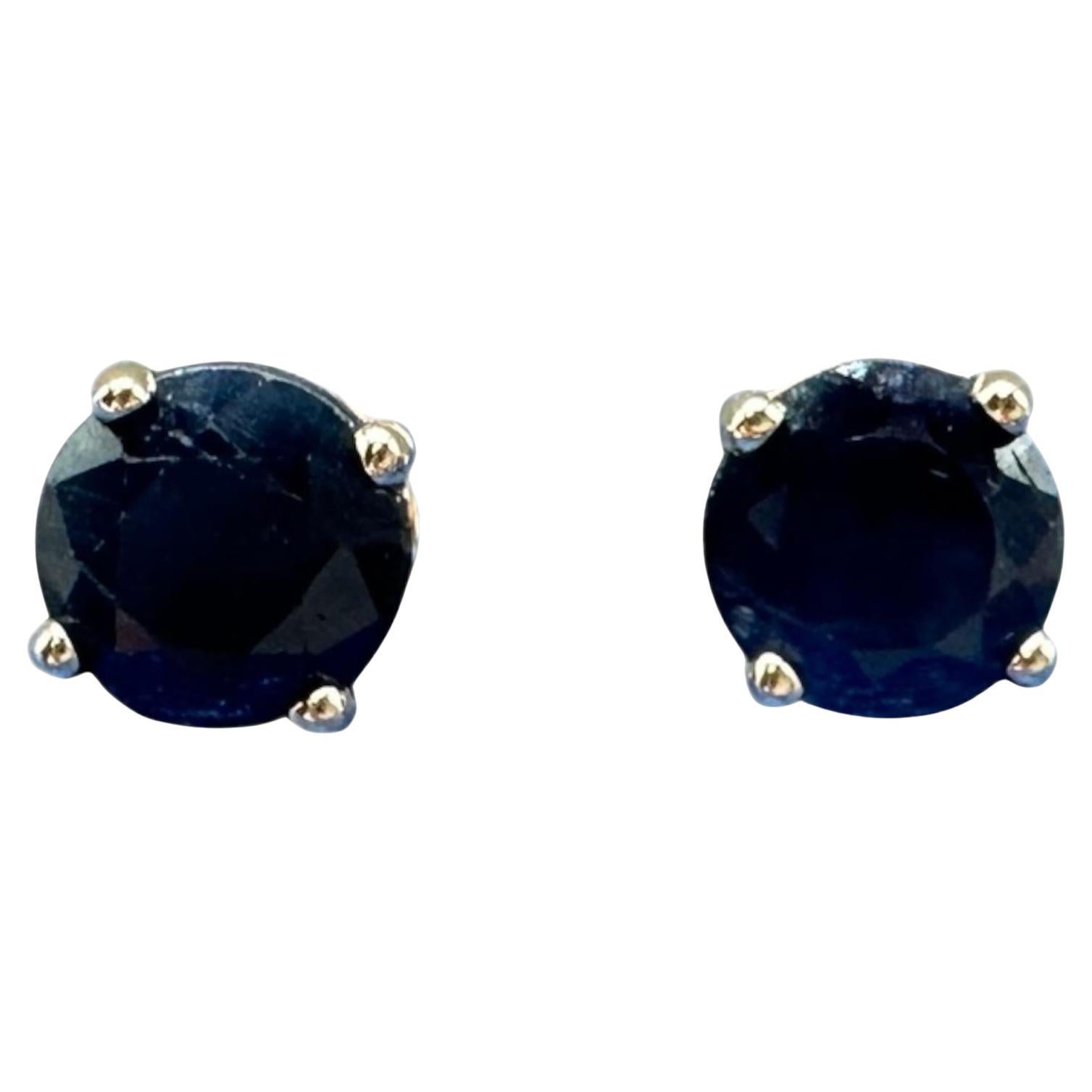 Orecchini con zaffiro in oro giallo 14kt - 2,67ctw, nuovi in vendita