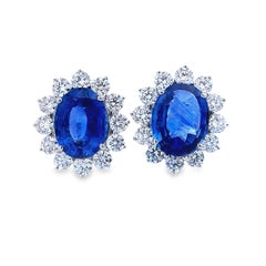Sapphire Sunburst Earrings