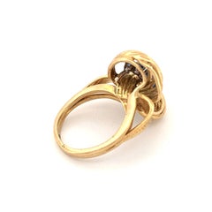 Vintage Yellow Gold Sapphire Swirl Ring, 0.20ctw