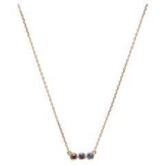 Sapphire Trio Pendant Necklace