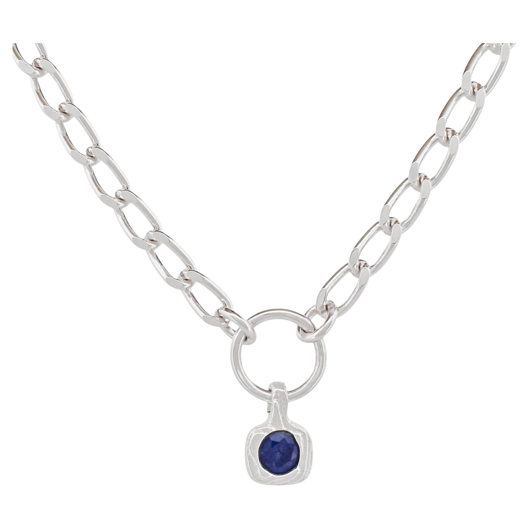 Sapphire Vessel Necklace, Sterling Silver by True Connexion For Sale