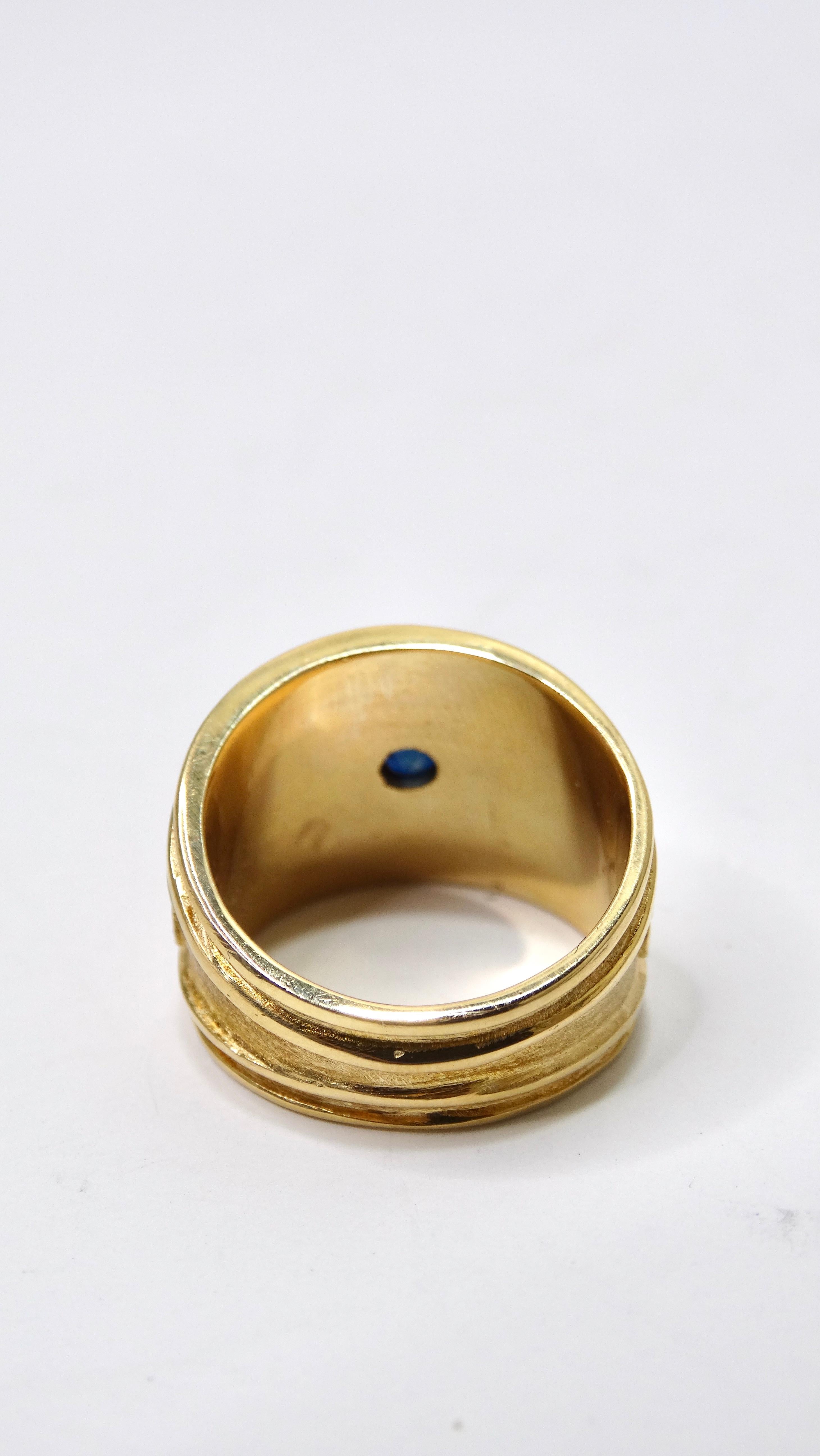 Sapphire Victorian 18k Gold Ring In Excellent Condition For Sale In Scottsdale, AZ