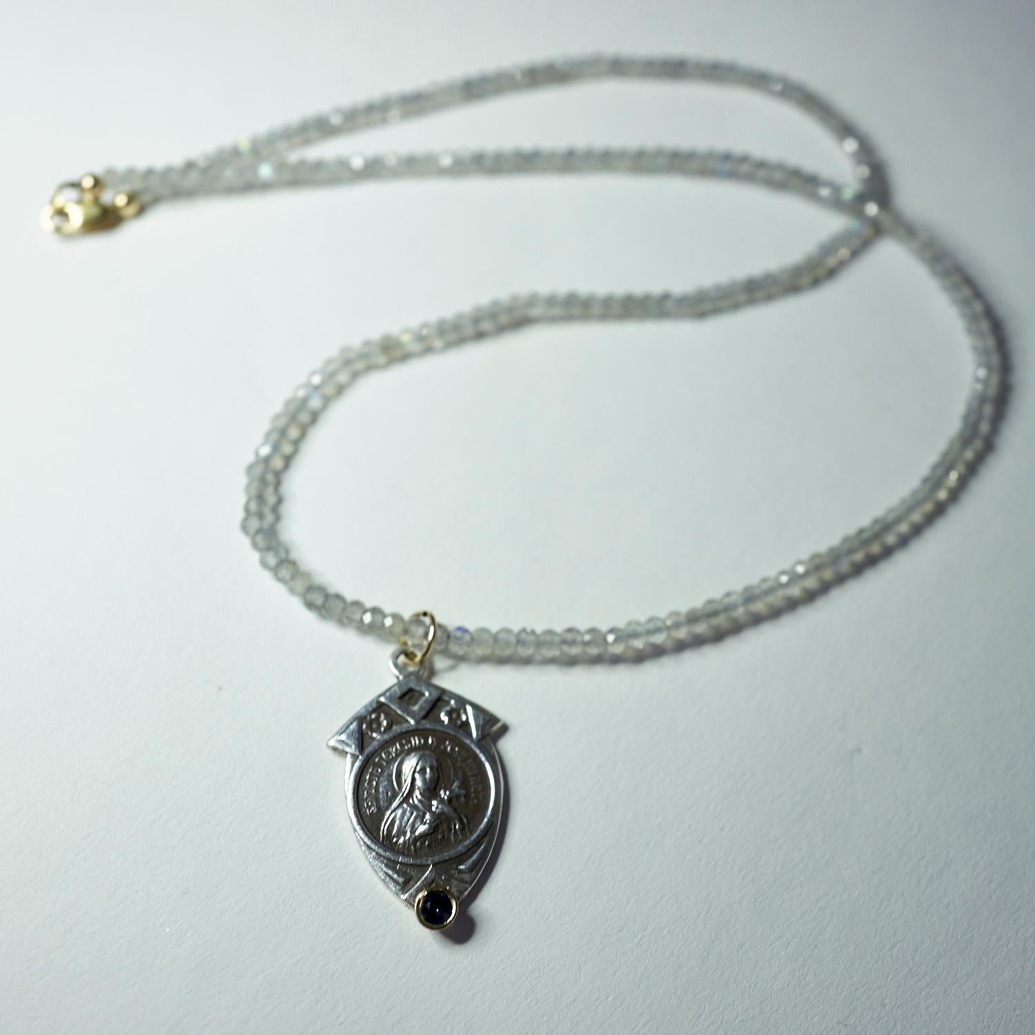virgin mary coin necklace