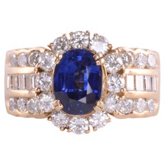 Used Sapphire & VS Diamond 18K Ring