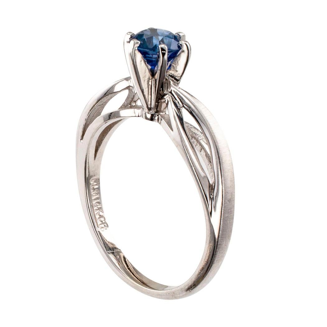 white gold sapphire engagement rings