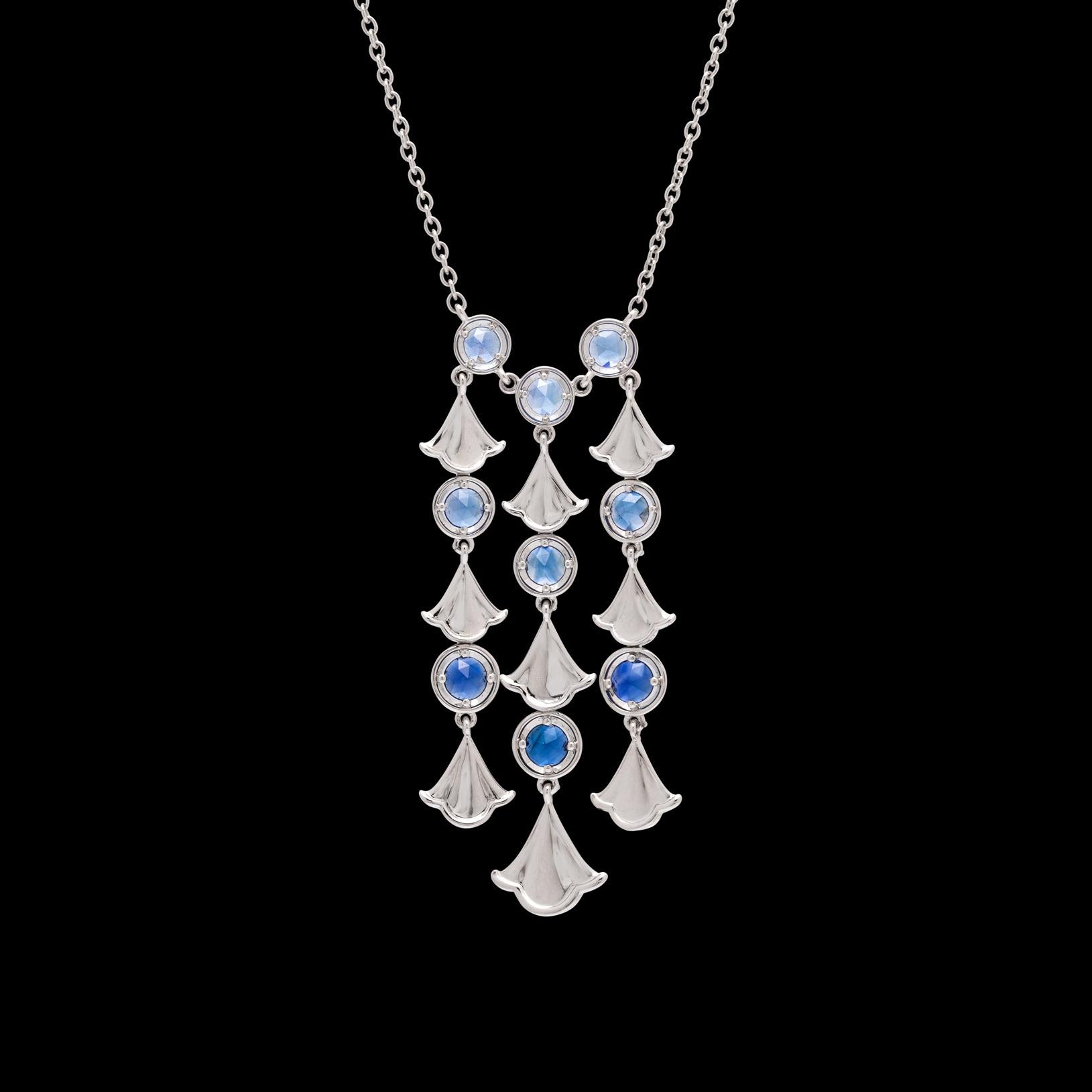Sapphire and White Gold Necklace by Marina B. 1