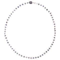 Sapphire White Gold Necklace Handcrafted in Italy by Botta Gioielli