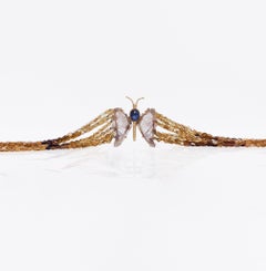 Sapphire Yellow Gold Tourmaline Sautoir